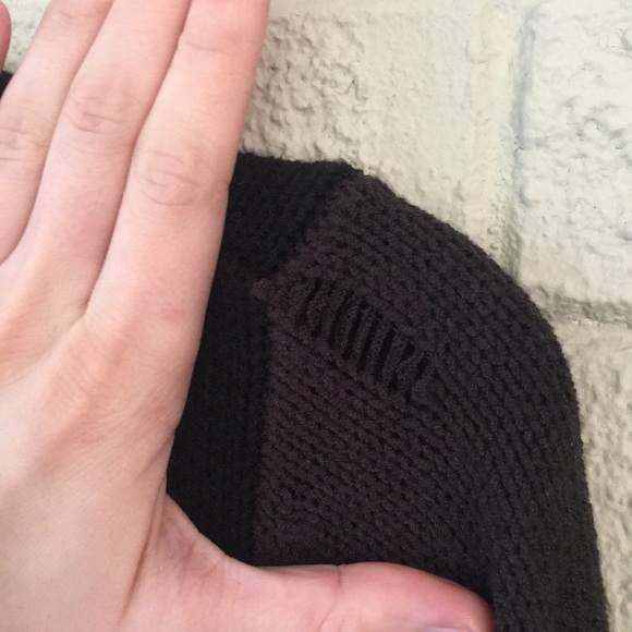 Tribal Black & Brown Cropped Belt Buckle Cardigan - Picture 7 of 7